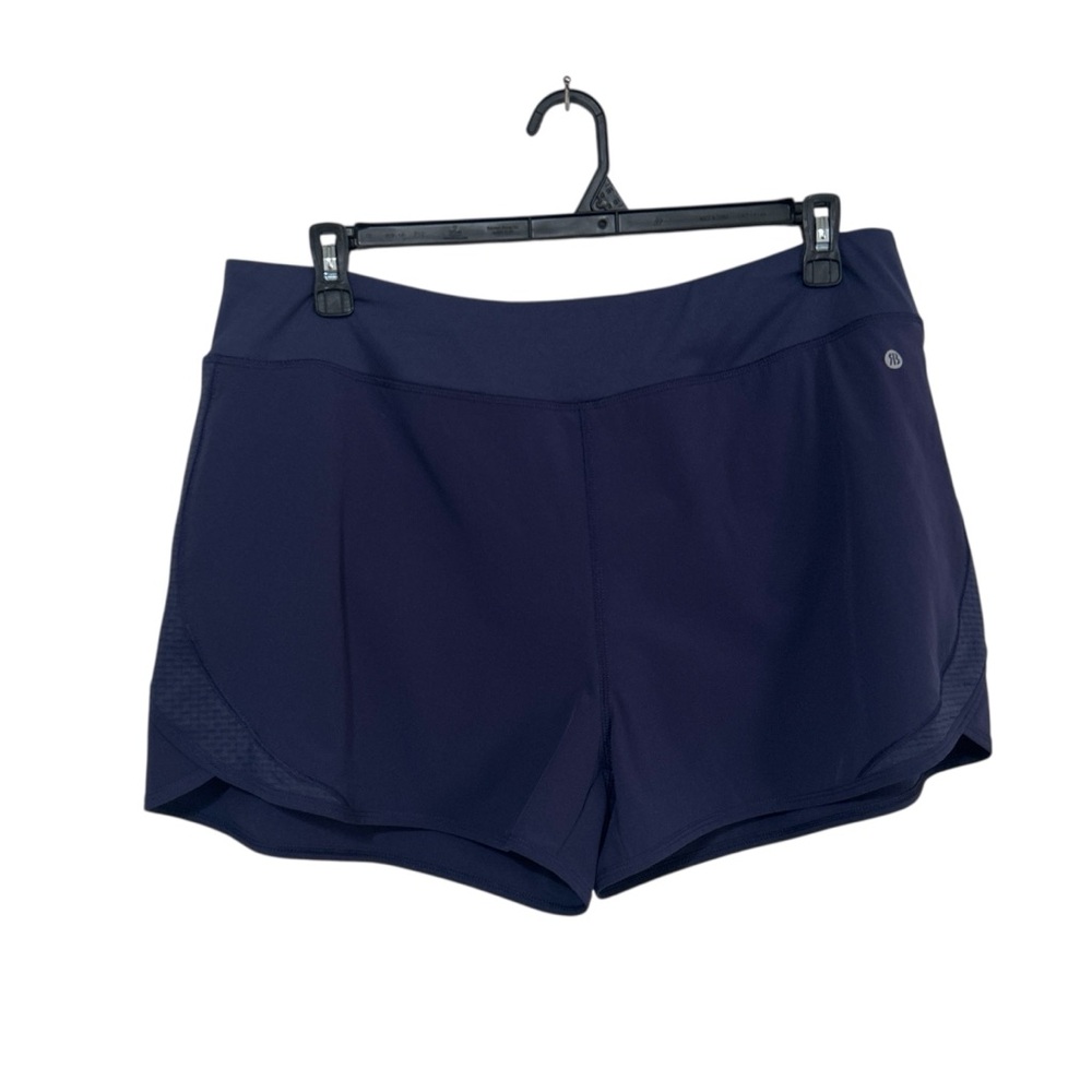 RB3 Navy Blue Mesh Inset Performance Running Shorts XL